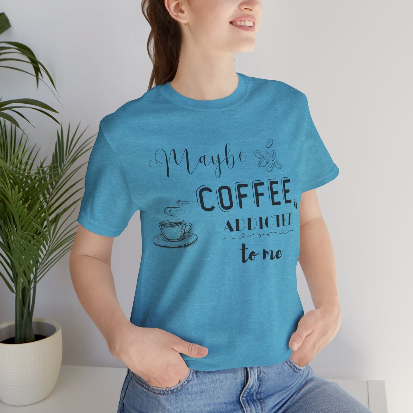 Funny Coffee Addiction T-Shirt — Monochrome Coffee Lover Tee