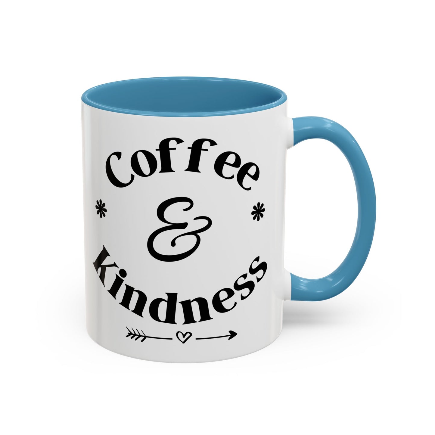 Pink Accent Coffee Mug — Funny Coffee Happiness Quote