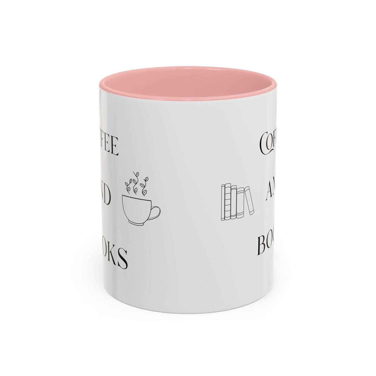 Cute Cozy Coffee & Books Accent Mug — 11/15oz