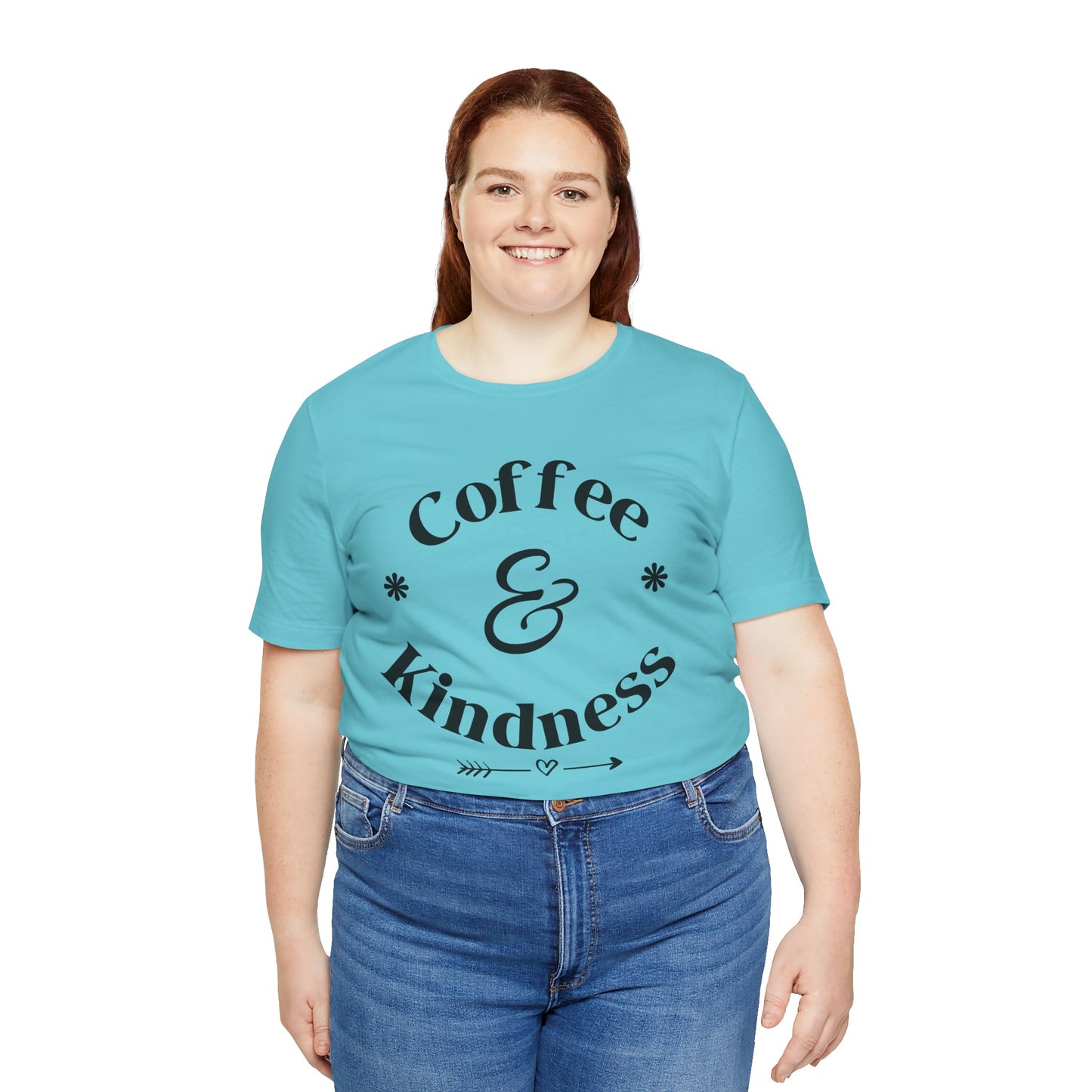 Coffee & Kindness T‑Shirt — Positive Quote Tee for Coffee Lovers