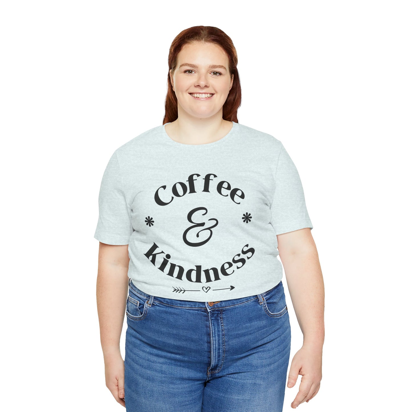 Coffee & Kindness T‑Shirt — Positive Quote Tee for Coffee Lovers