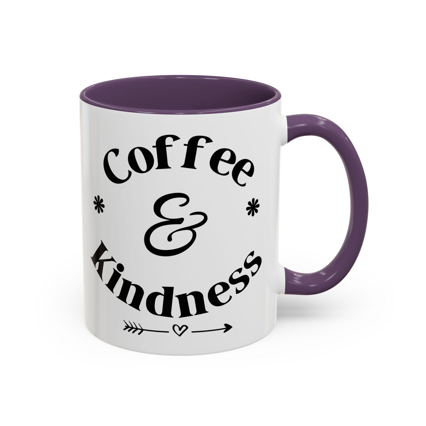 Pink Accent Coffee Mug — Funny Coffee Happiness Quote