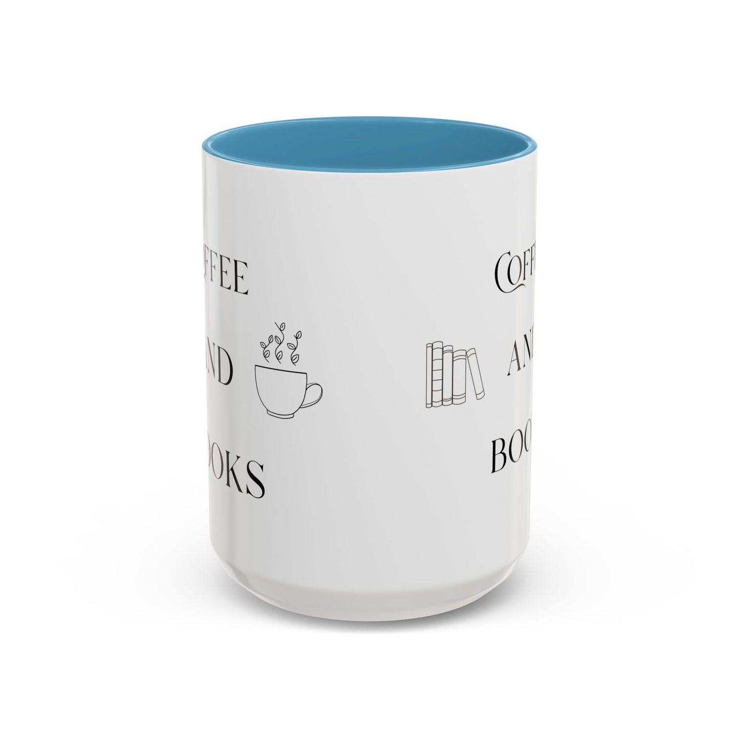 Cute Cozy Coffee & Books Accent Mug — 11/15oz