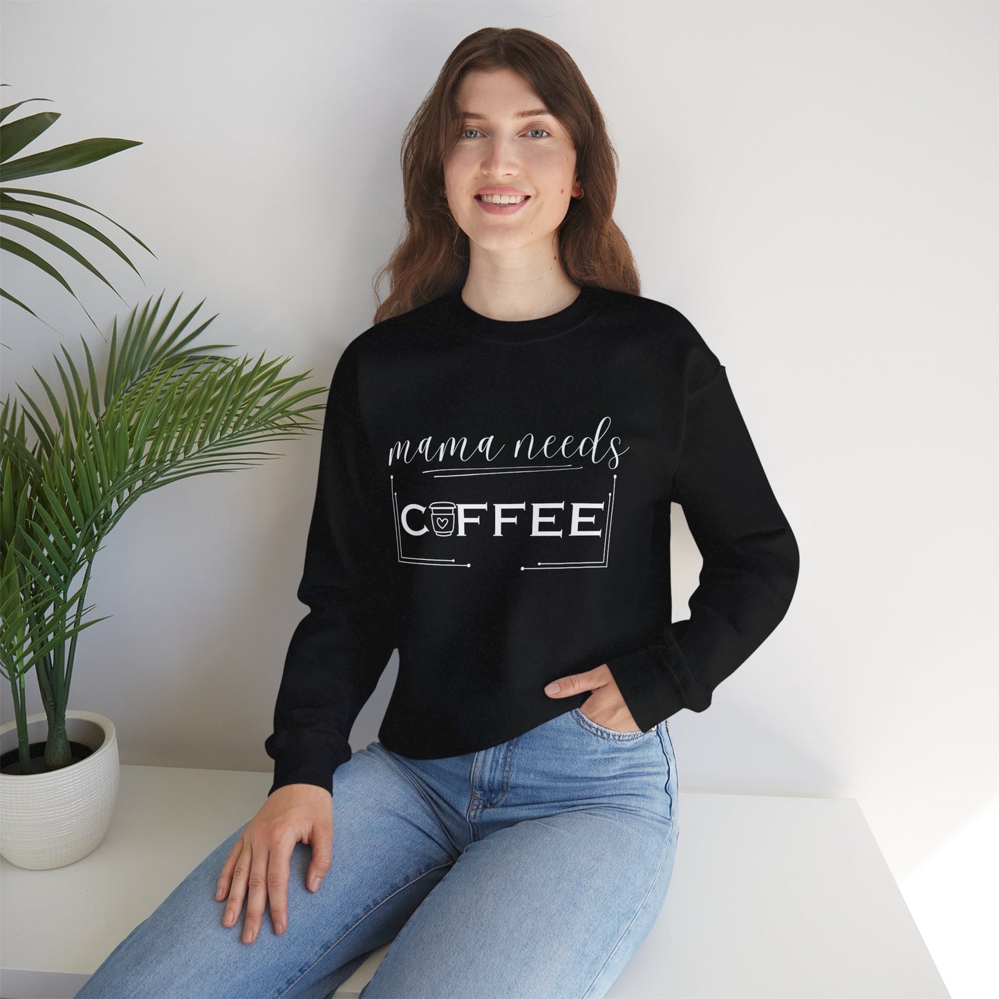 Mama Coffee Lover Sweatshirt — Funny Cute Mama Shirt for Coffee Moms