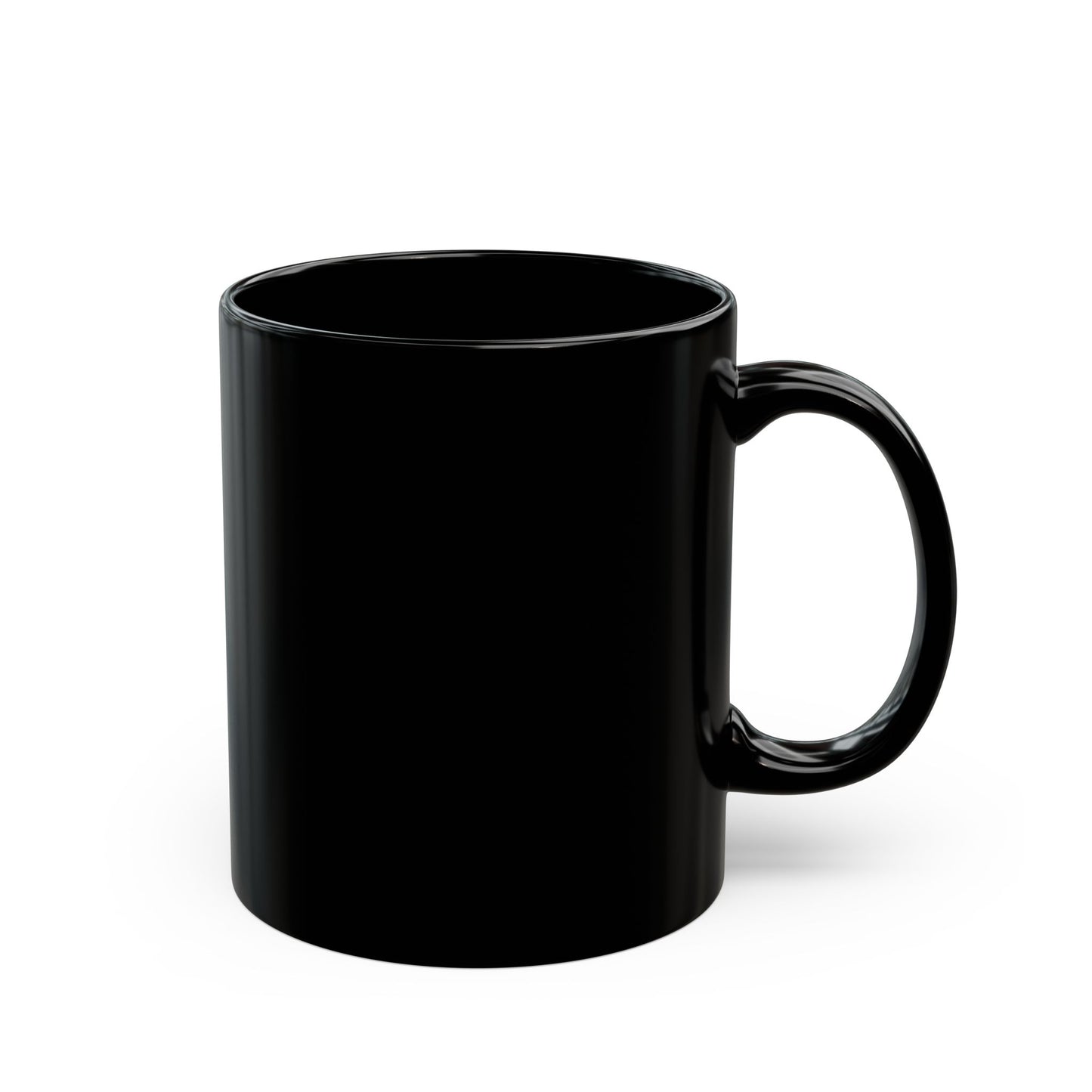 Coffee Queen Mug — Black Ceramic Coffee Cup (11oz or 15oz)