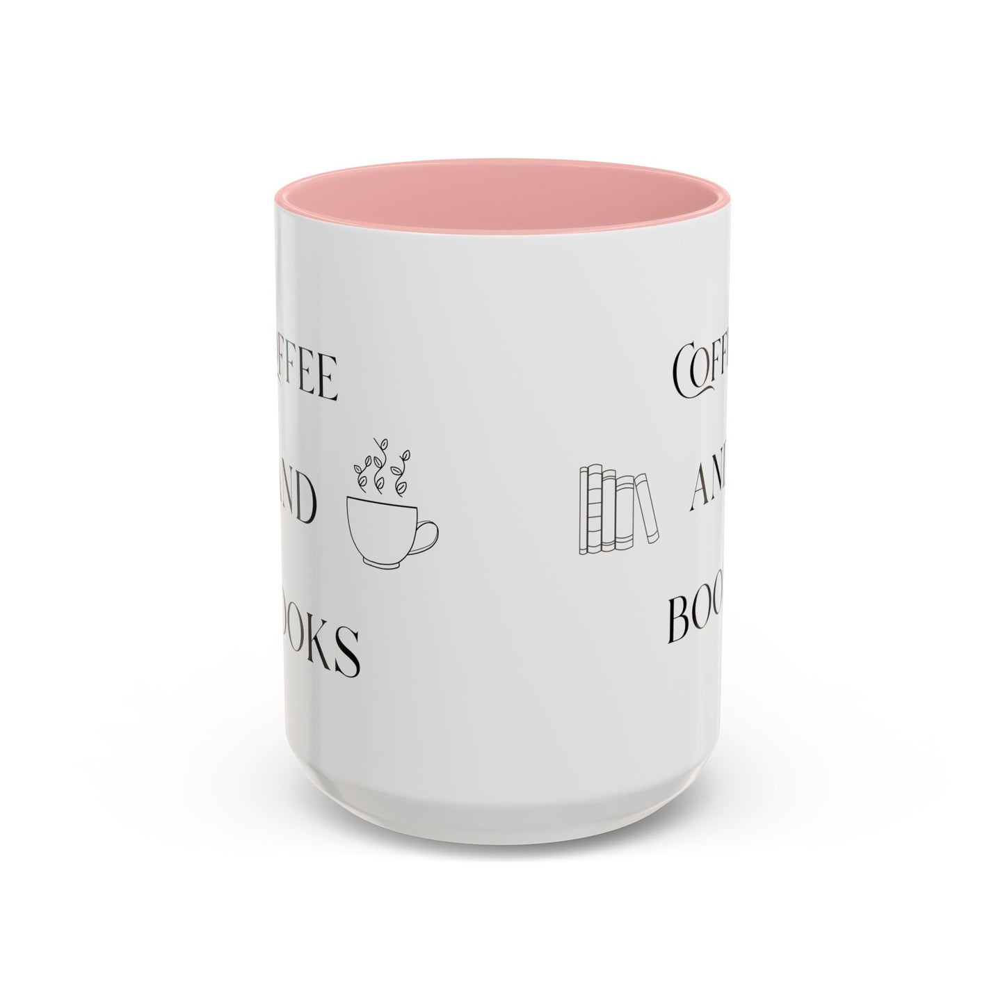 Cute Cozy Coffee & Books Accent Mug — 11/15oz