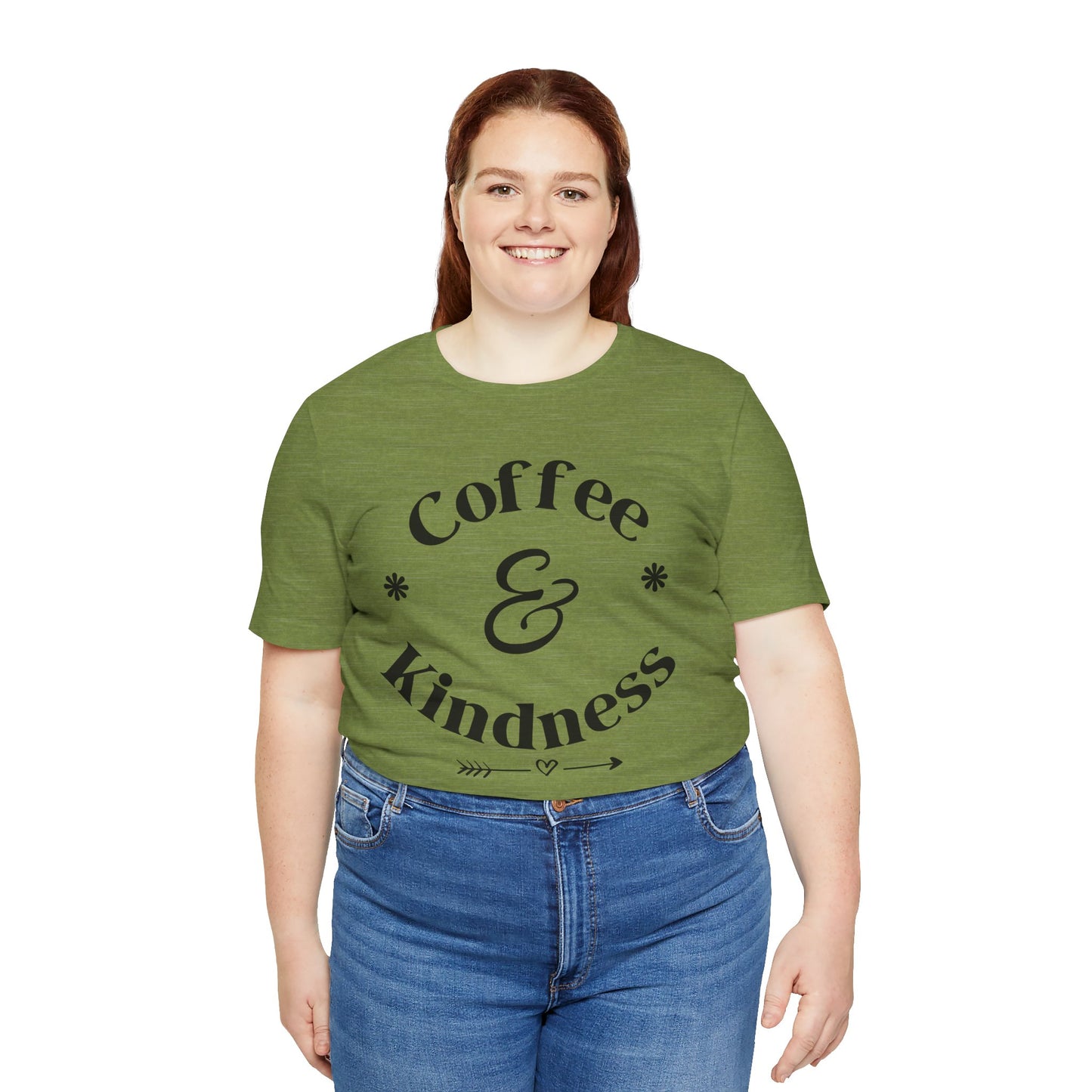 Coffee & Kindness T‑Shirt — Positive Quote Tee for Coffee Lovers