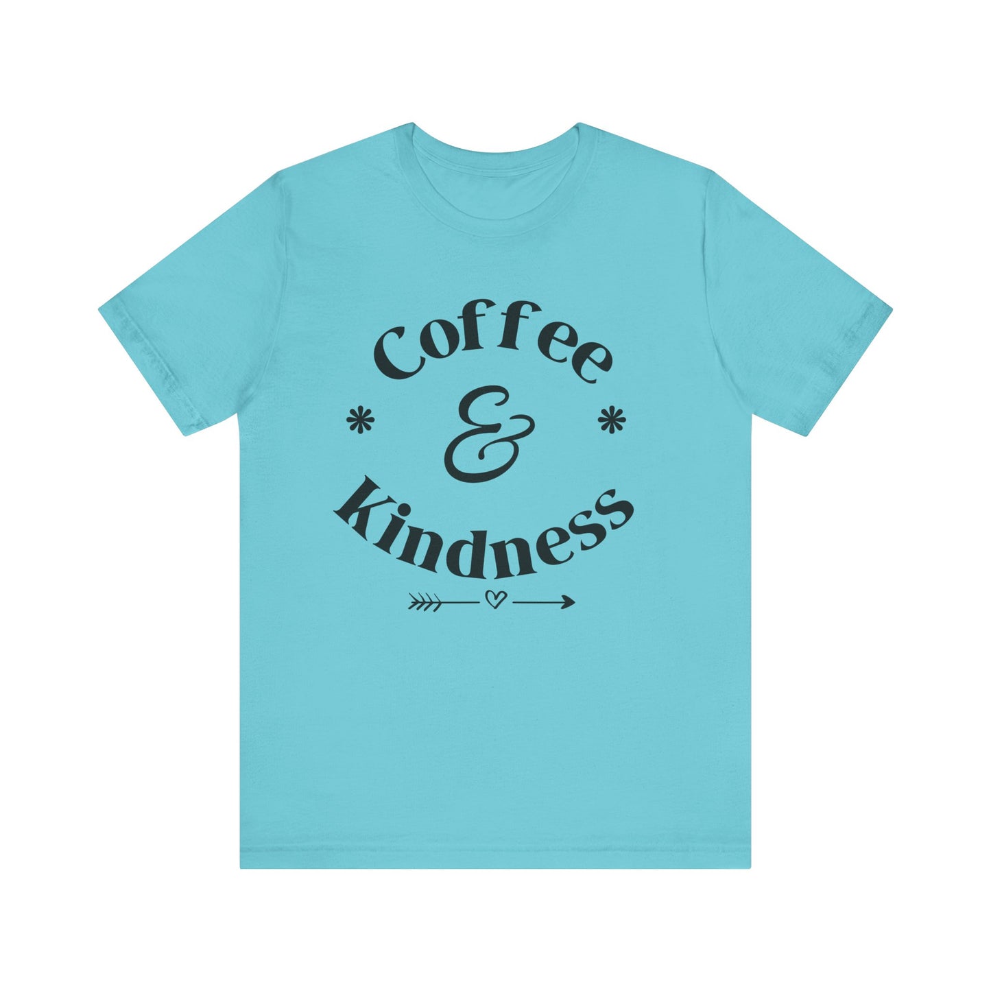 Coffee & Kindness T‑Shirt — Positive Quote Tee for Coffee Lovers