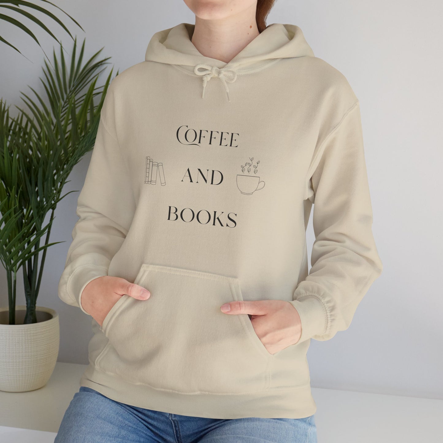 Cozy Coffee Books Hoodie Sweatshirt - Unisex Heavy Blend™