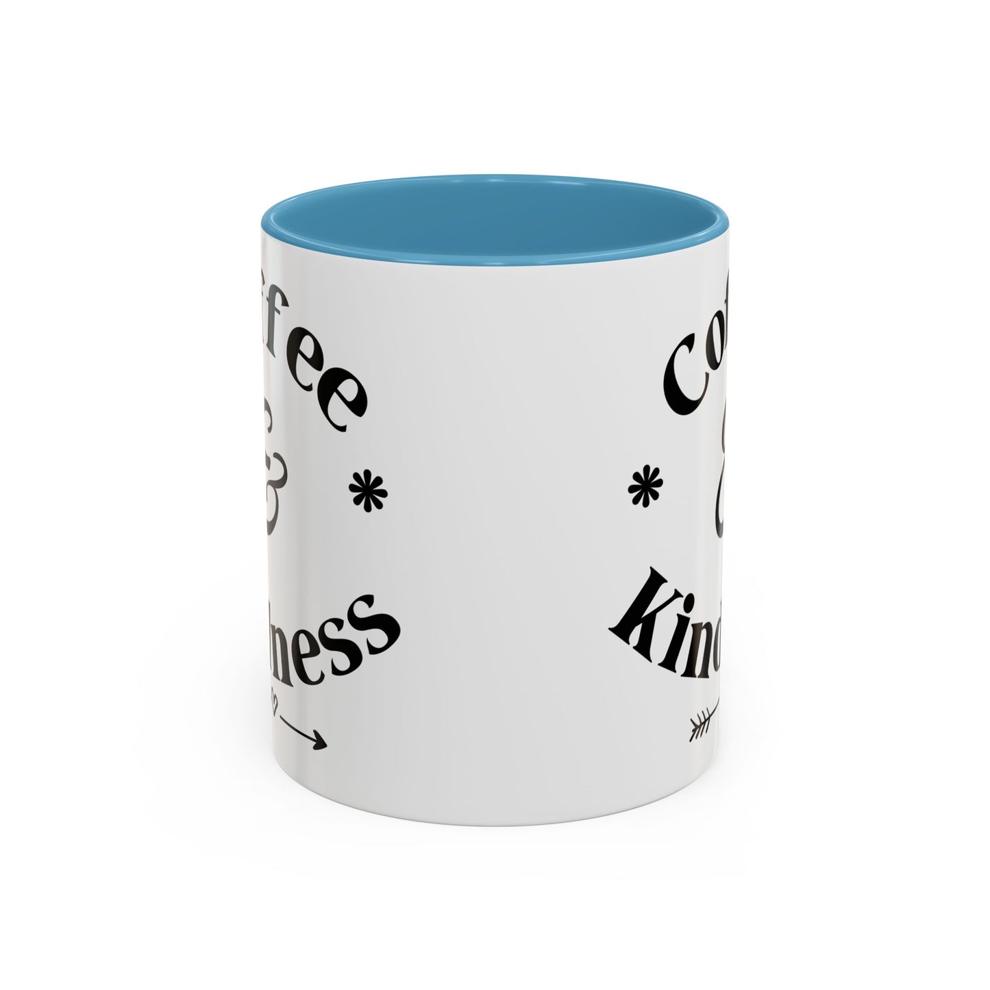Pink Accent Coffee Mug — Funny Coffee Happiness Quote