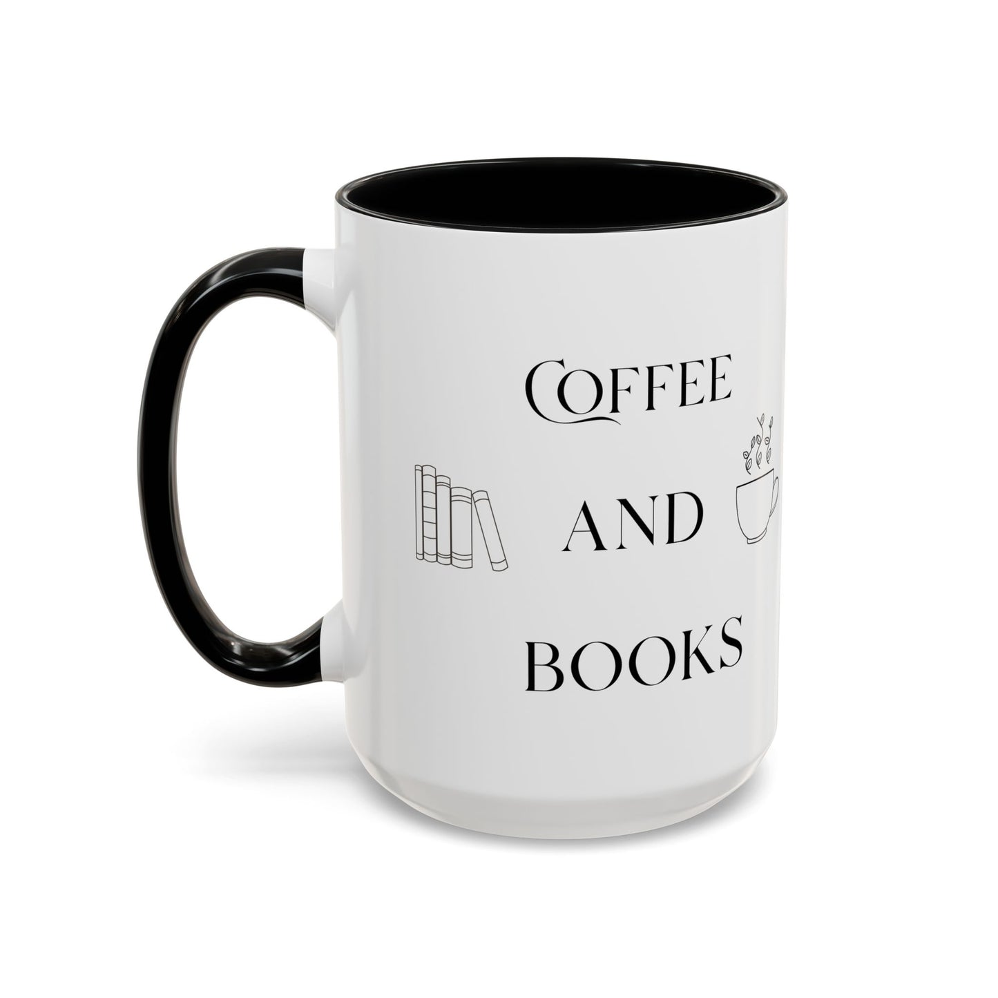 Cute Cozy Coffee & Books Accent Mug — 11/15oz