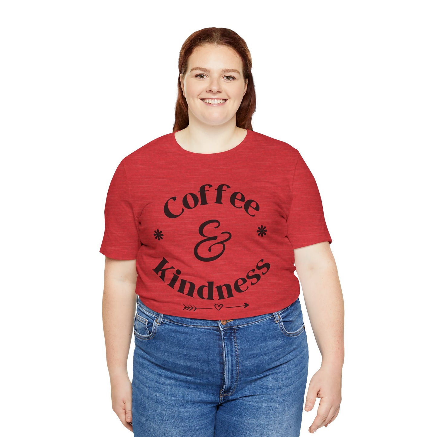 Coffee & Kindness T‑Shirt — Positive Quote Tee for Coffee Lovers