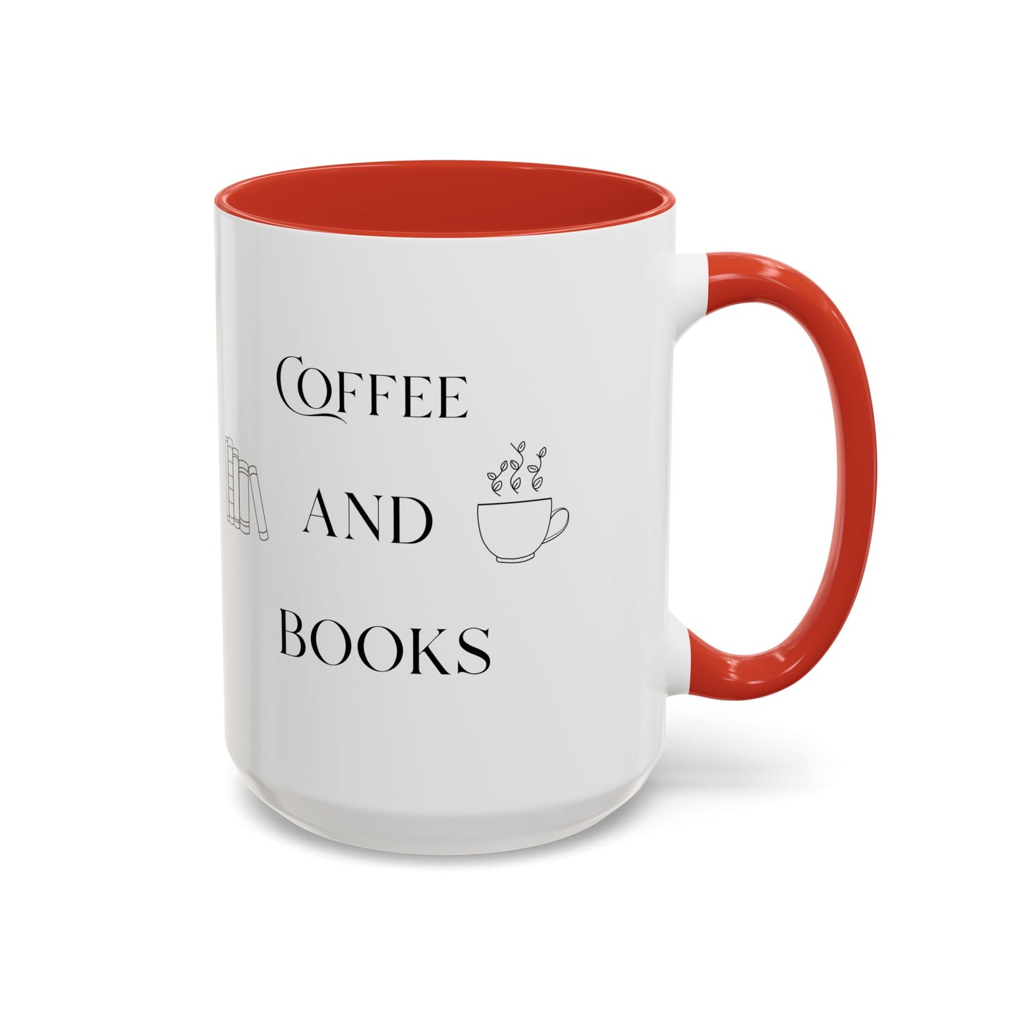 Cute Cozy Coffee & Books Accent Mug — 11/15oz