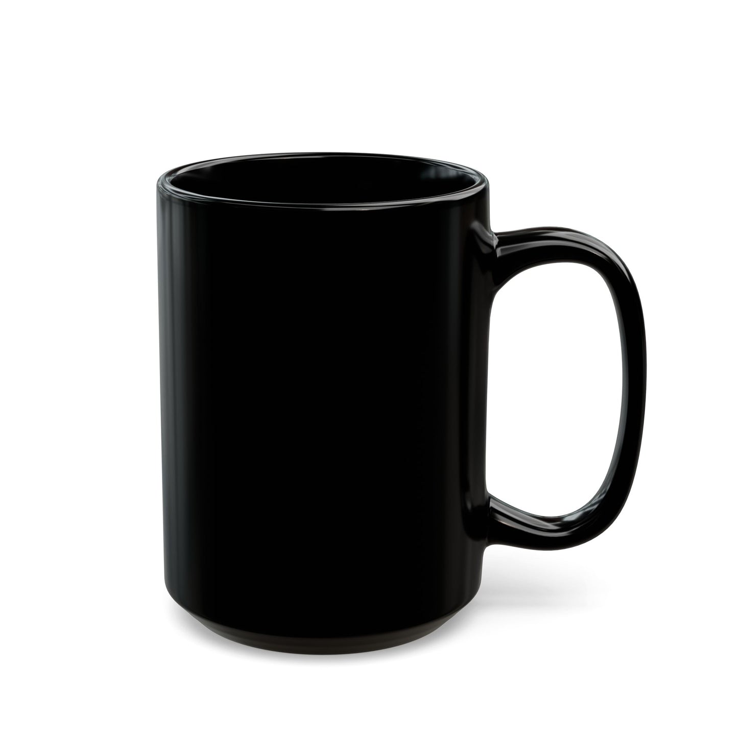 Coffee Queen Mug — Black Ceramic Coffee Cup (11oz or 15oz)