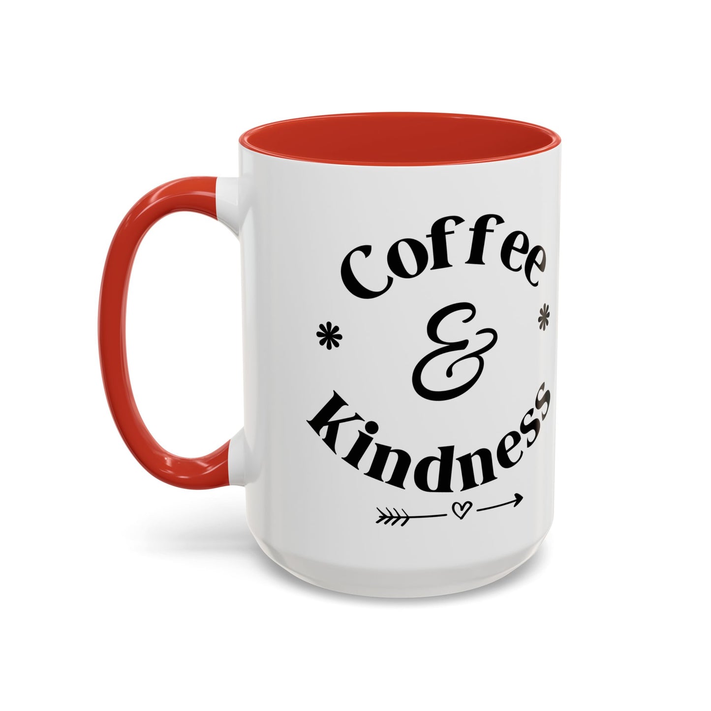 Pink Accent Coffee Mug — Funny Coffee Happiness Quote