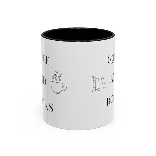Cute Cozy Coffee & Books Accent Mug — 11/15oz