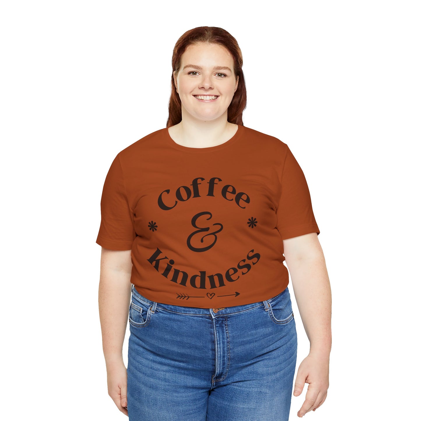 Coffee & Kindness T‑Shirt — Positive Quote Tee for Coffee Lovers
