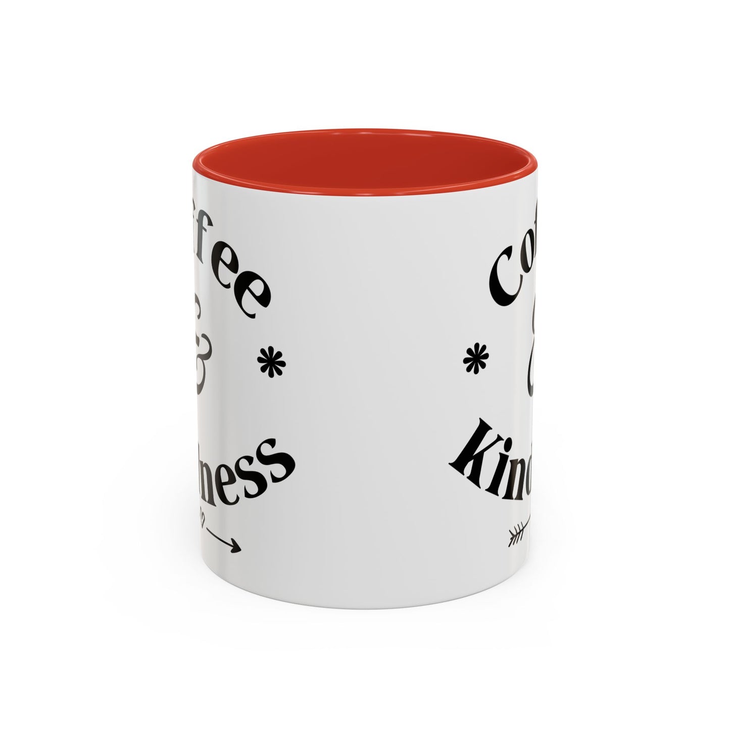 Pink Accent Coffee Mug — Funny Coffee Happiness Quote