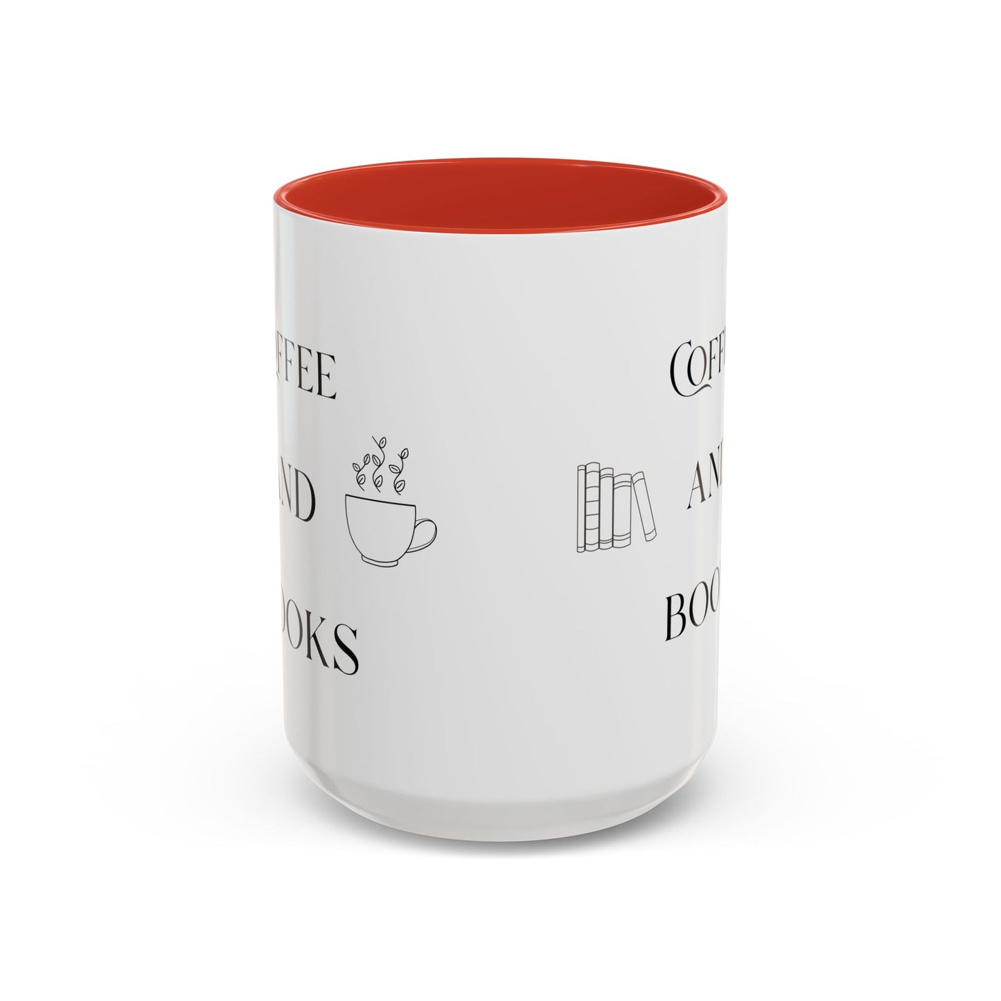 Cute Cozy Coffee & Books Accent Mug — 11/15oz