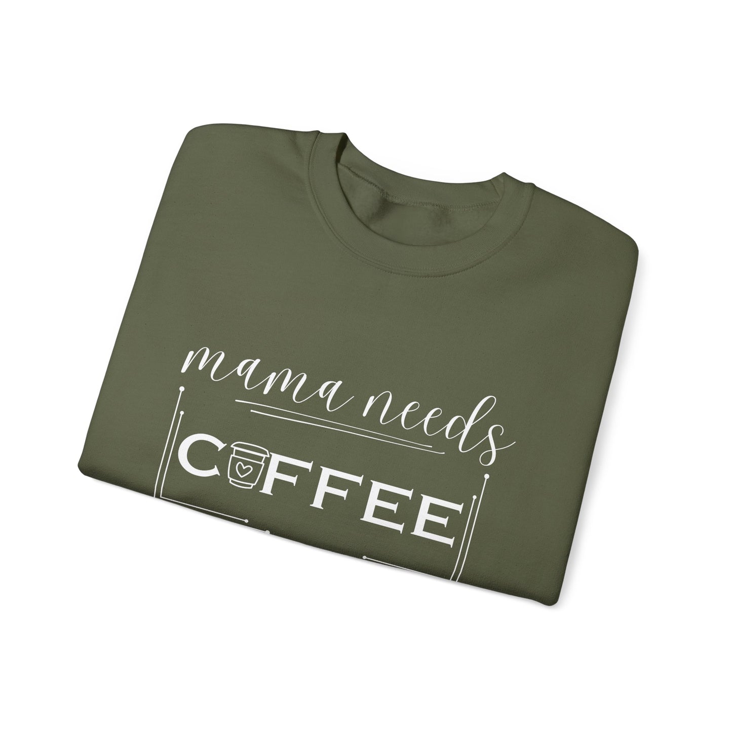 Mama Coffee Lover Sweatshirt — Funny Cute Mama Shirt for Coffee Moms