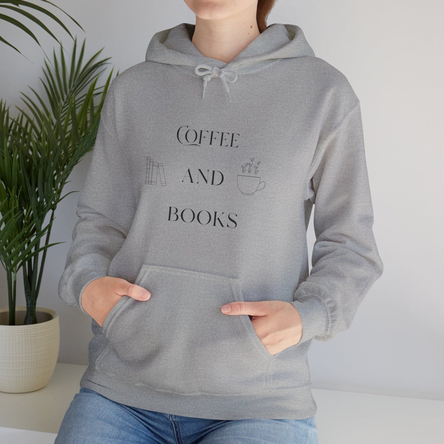 Cozy Coffee Books Hoodie Sweatshirt - Unisex Heavy Blend™