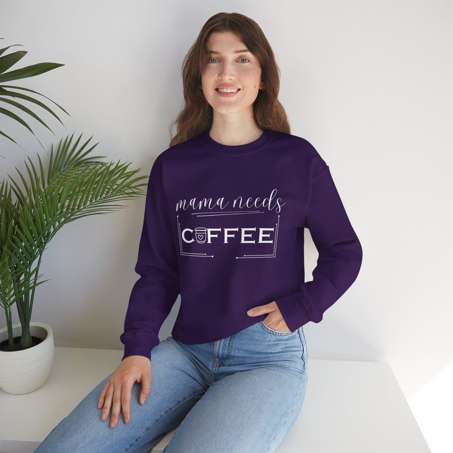 Mama Coffee Lover Sweatshirt — Funny Cute Mama Shirt for Coffee Moms