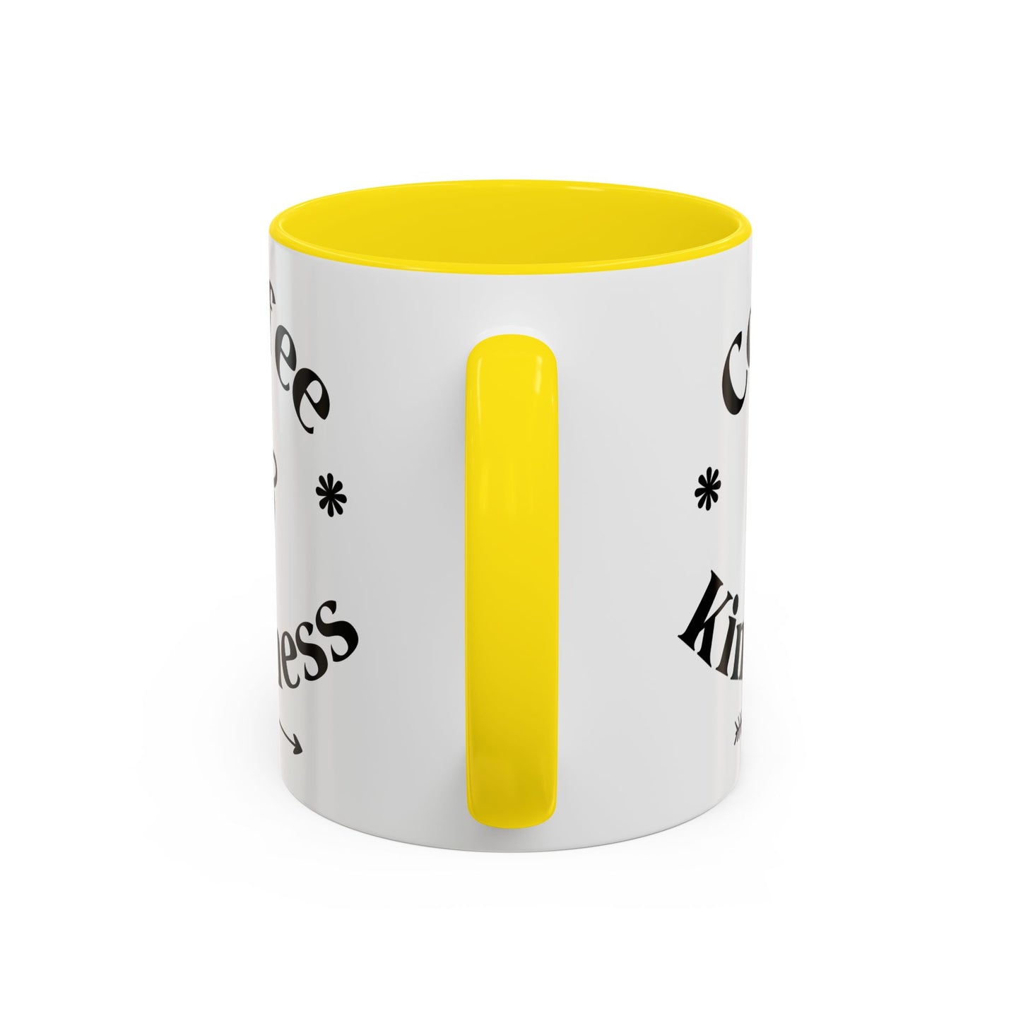 Pink Accent Coffee Mug — Funny Coffee Happiness Quote