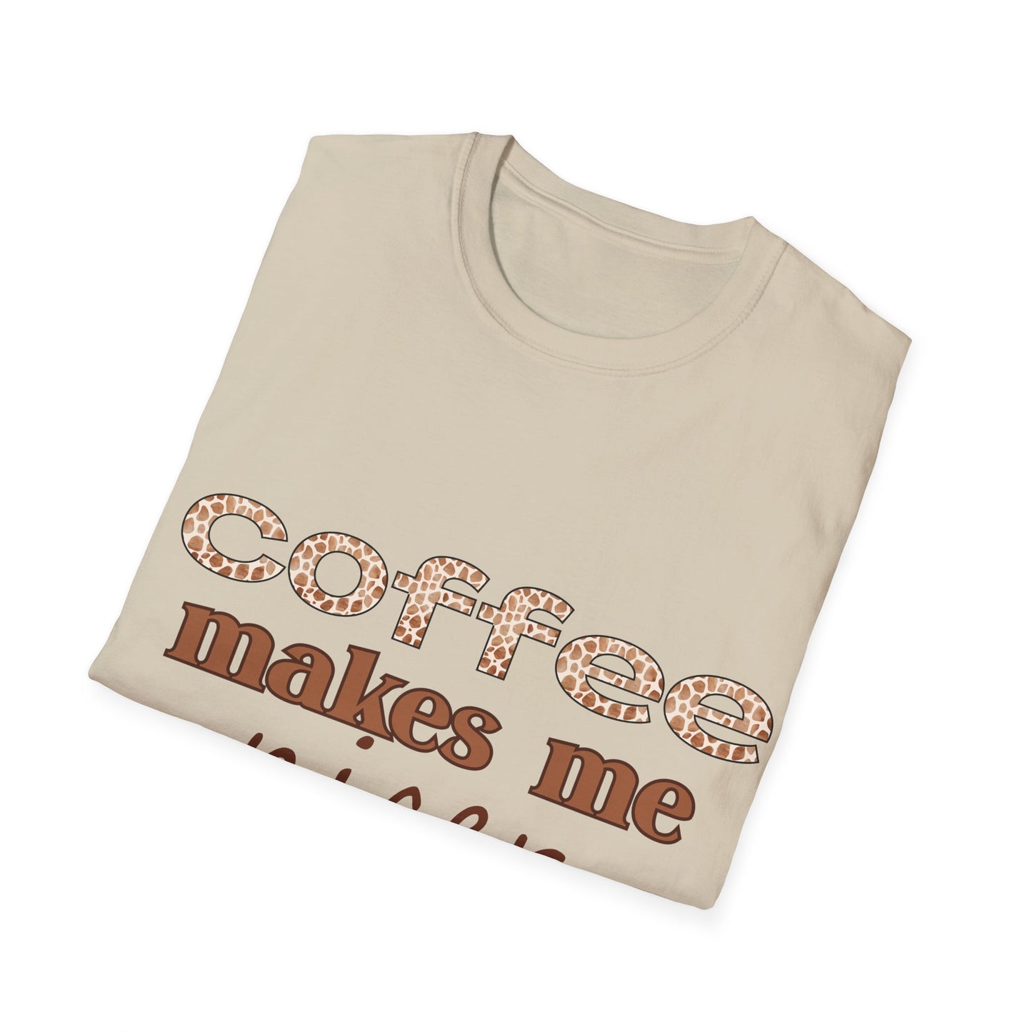 Coffee Makes Me Nicer T-Shirt – Funny Coffee Lover Tee