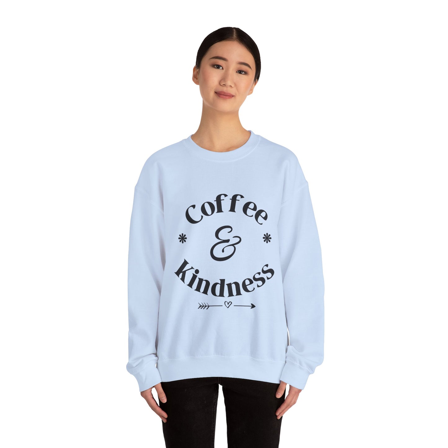 Coffee & Kindness Sweatshirt — Cozy Crewneck for Coffee Lovers