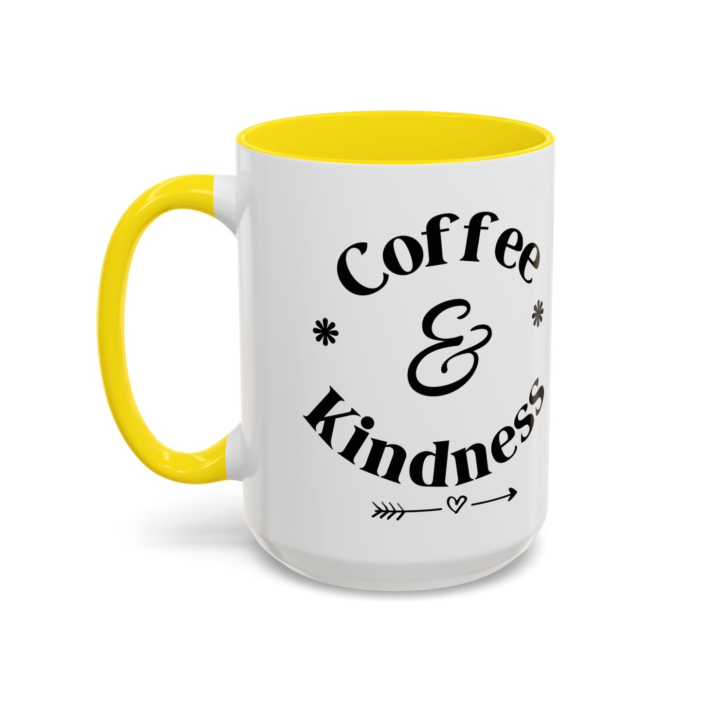 Pink Accent Coffee Mug — Funny Coffee Happiness Quote