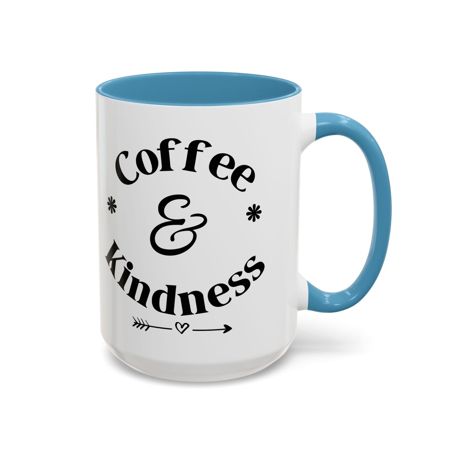 Pink Accent Coffee Mug — Funny Coffee Happiness Quote