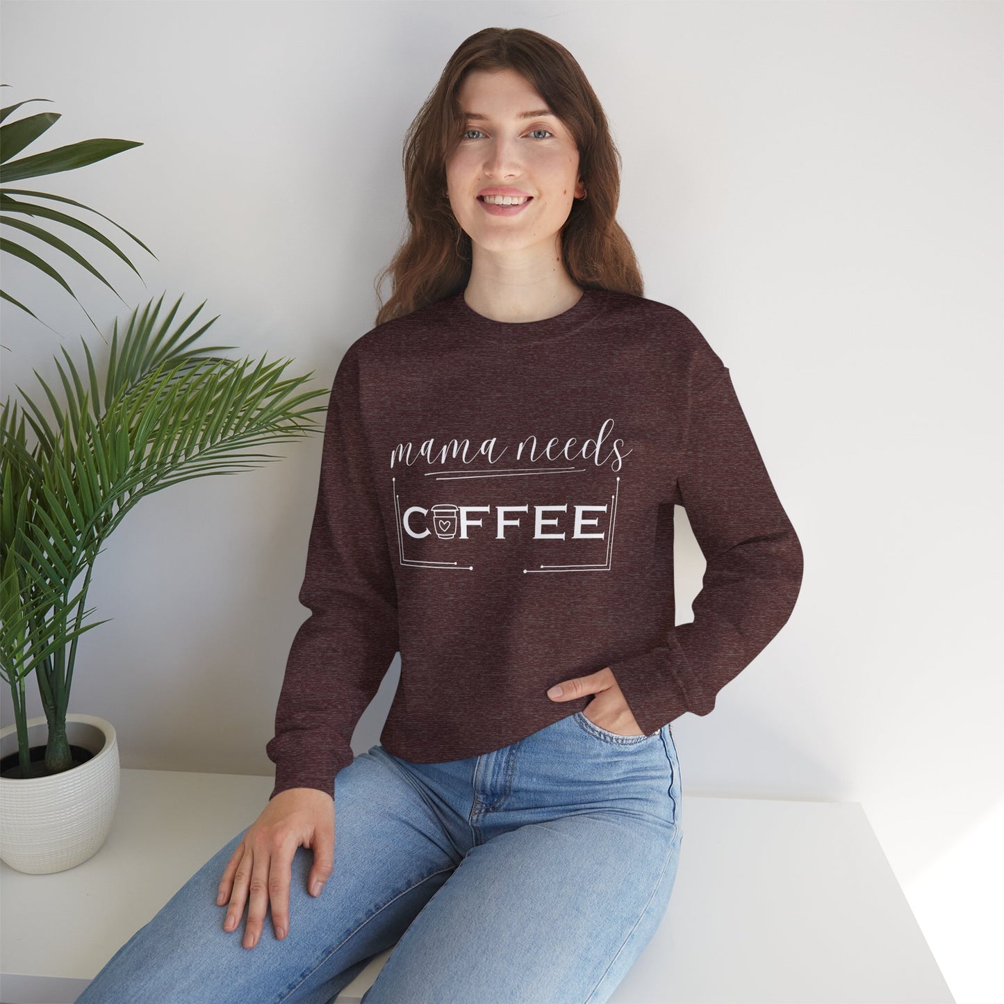 Mama Coffee Lover Sweatshirt — Funny Cute Mama Shirt for Coffee Moms