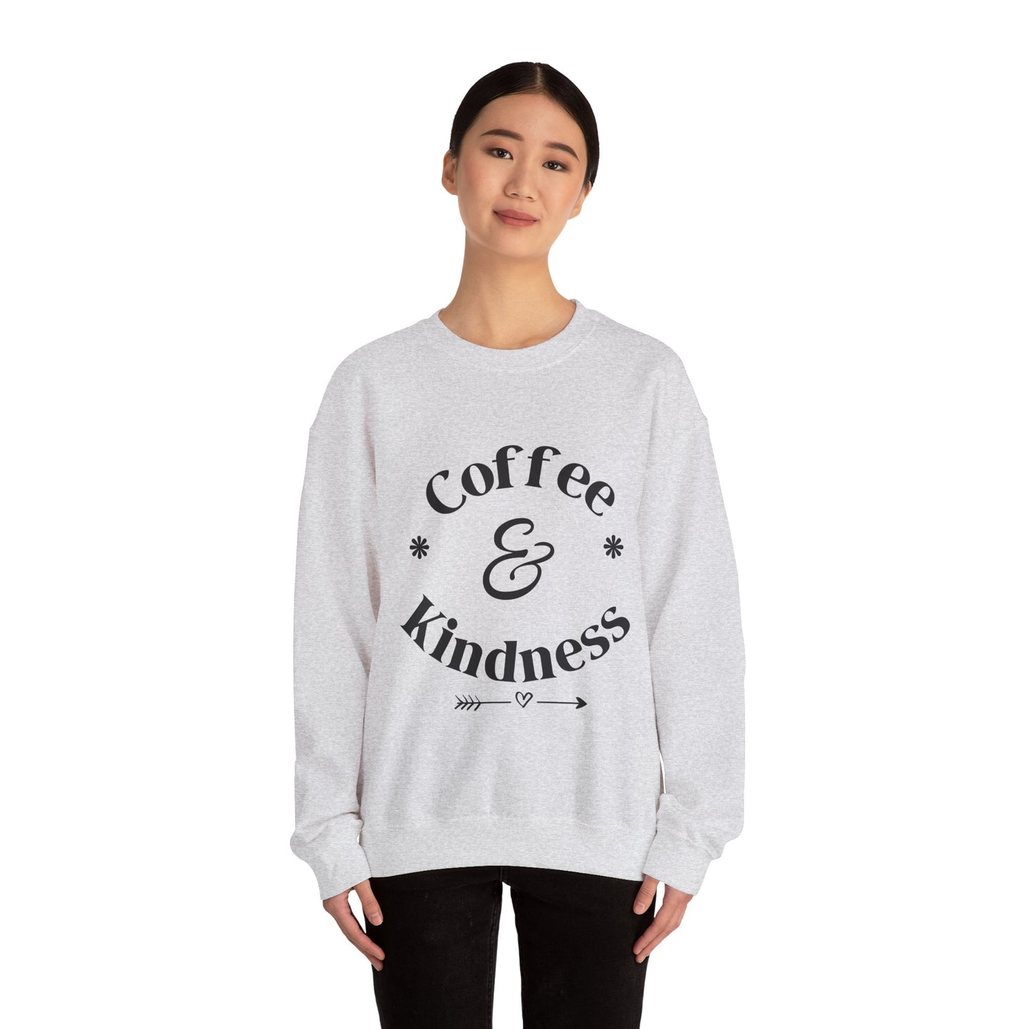 Coffee & Kindness Sweatshirt — Cozy Crewneck for Coffee Lovers