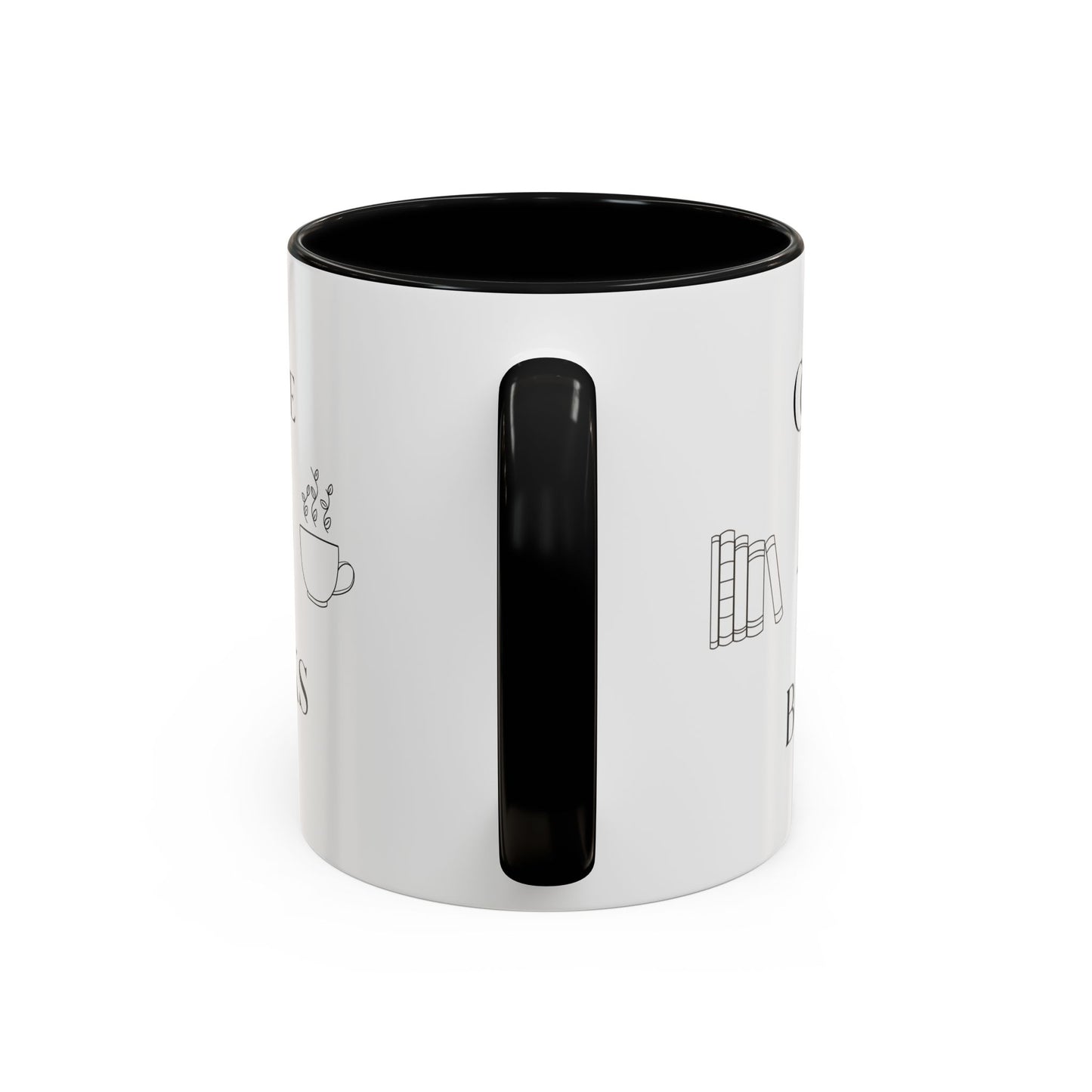Cute Cozy Coffee & Books Accent Mug — 11/15oz