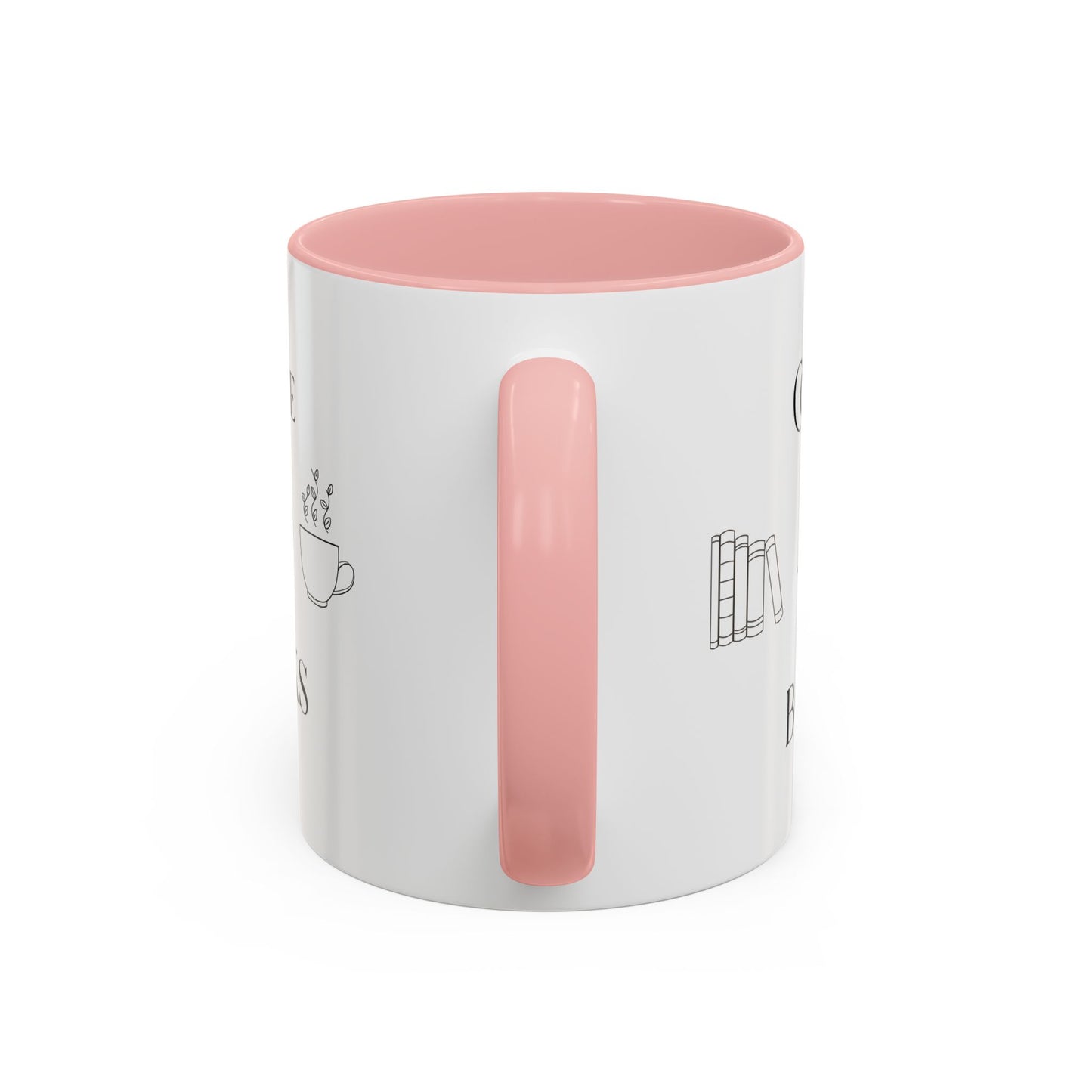 Cute Cozy Coffee & Books Accent Mug — 11/15oz