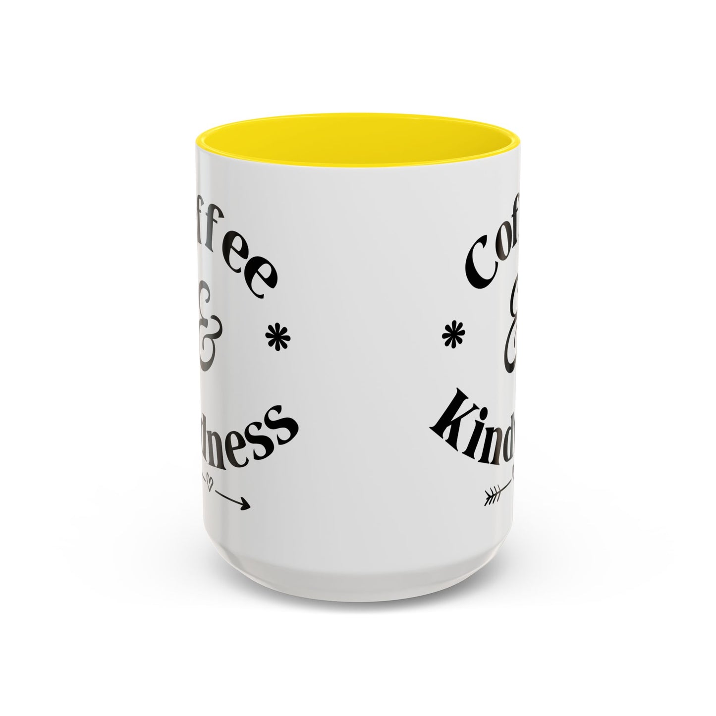 Pink Accent Coffee Mug — Funny Coffee Happiness Quote