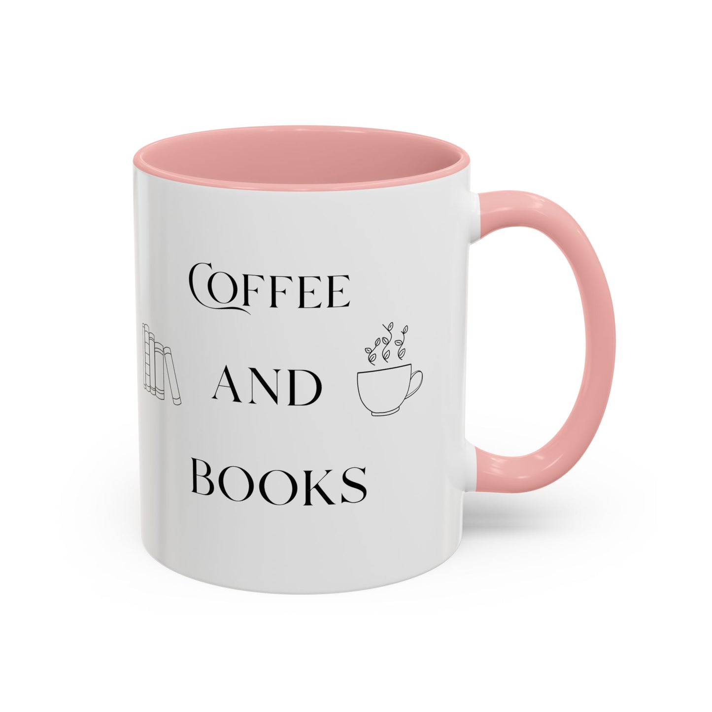 Cute Cozy Coffee & Books Accent Mug — 11/15oz