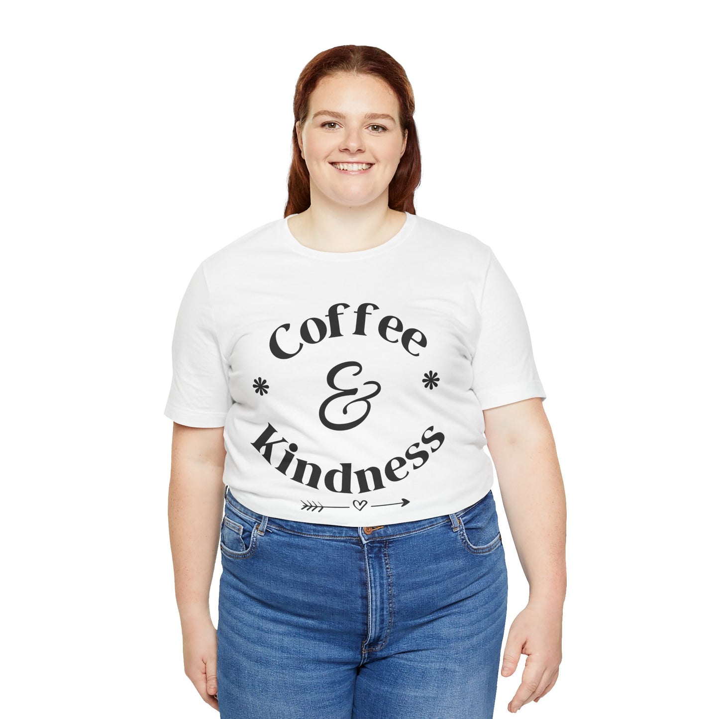 Coffee & Kindness T‑Shirt — Positive Quote Tee for Coffee Lovers