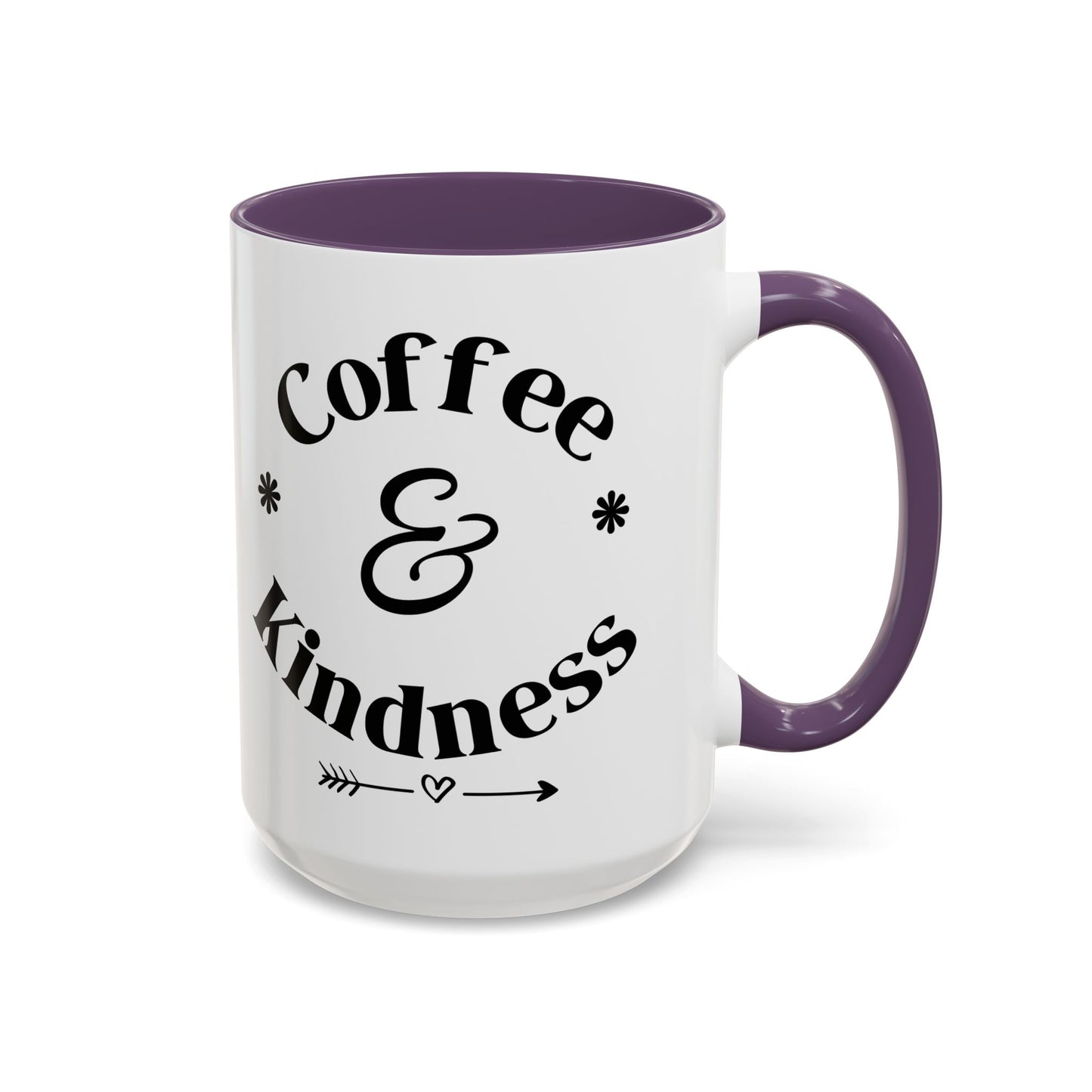 Pink Accent Coffee Mug — Funny Coffee Happiness Quote