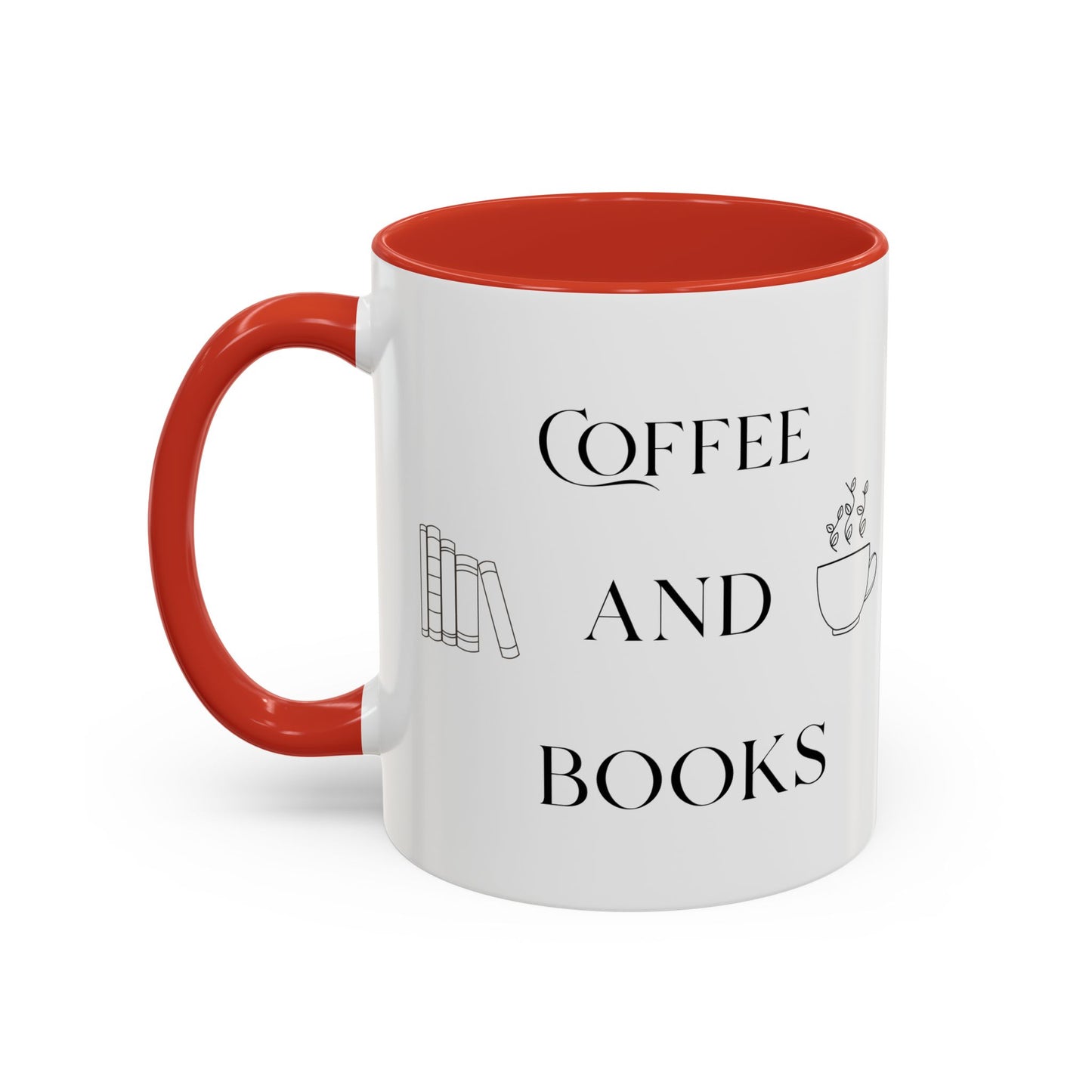 Cute Cozy Coffee & Books Accent Mug — 11/15oz