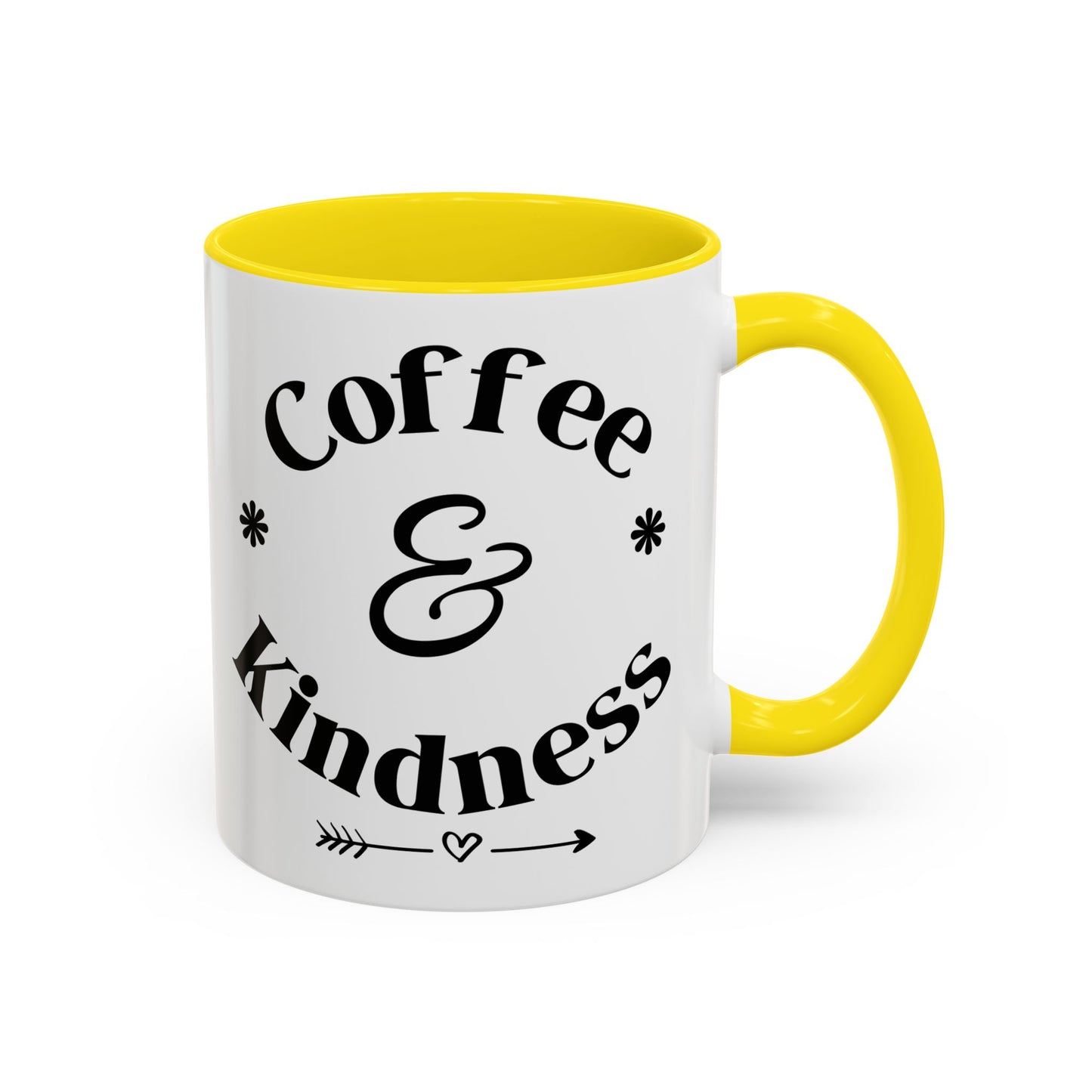 Pink Accent Coffee Mug — Funny Coffee Happiness Quote