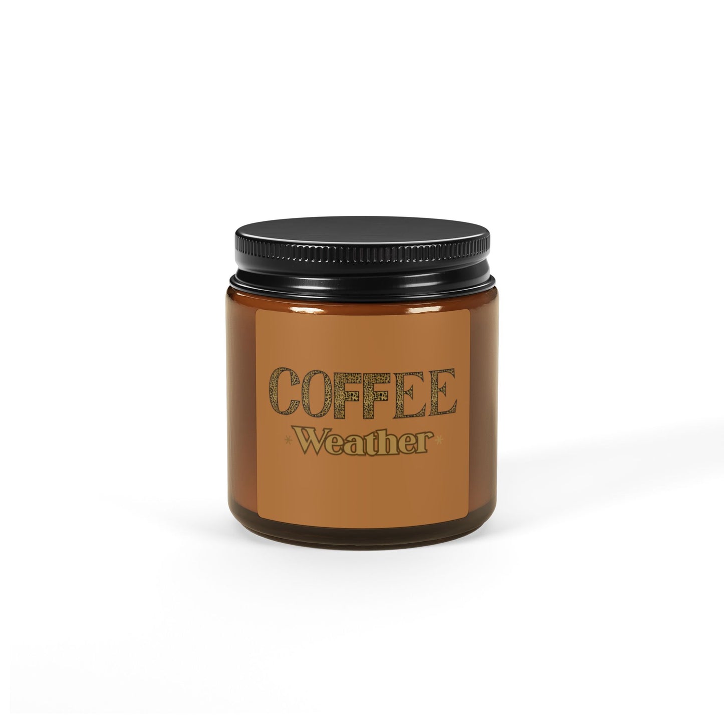 Coffee Weather Soy Candle — Amber Jar Scented Candle (Multiple Sizes)
