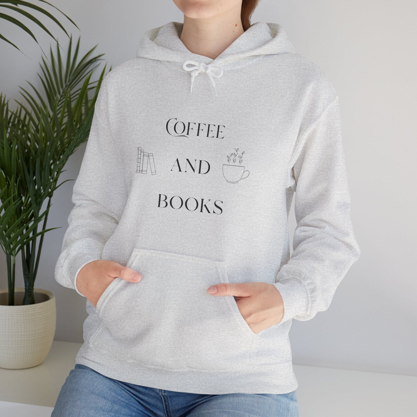 Cozy Coffee Books Hoodie Sweatshirt - Unisex Heavy Blend™