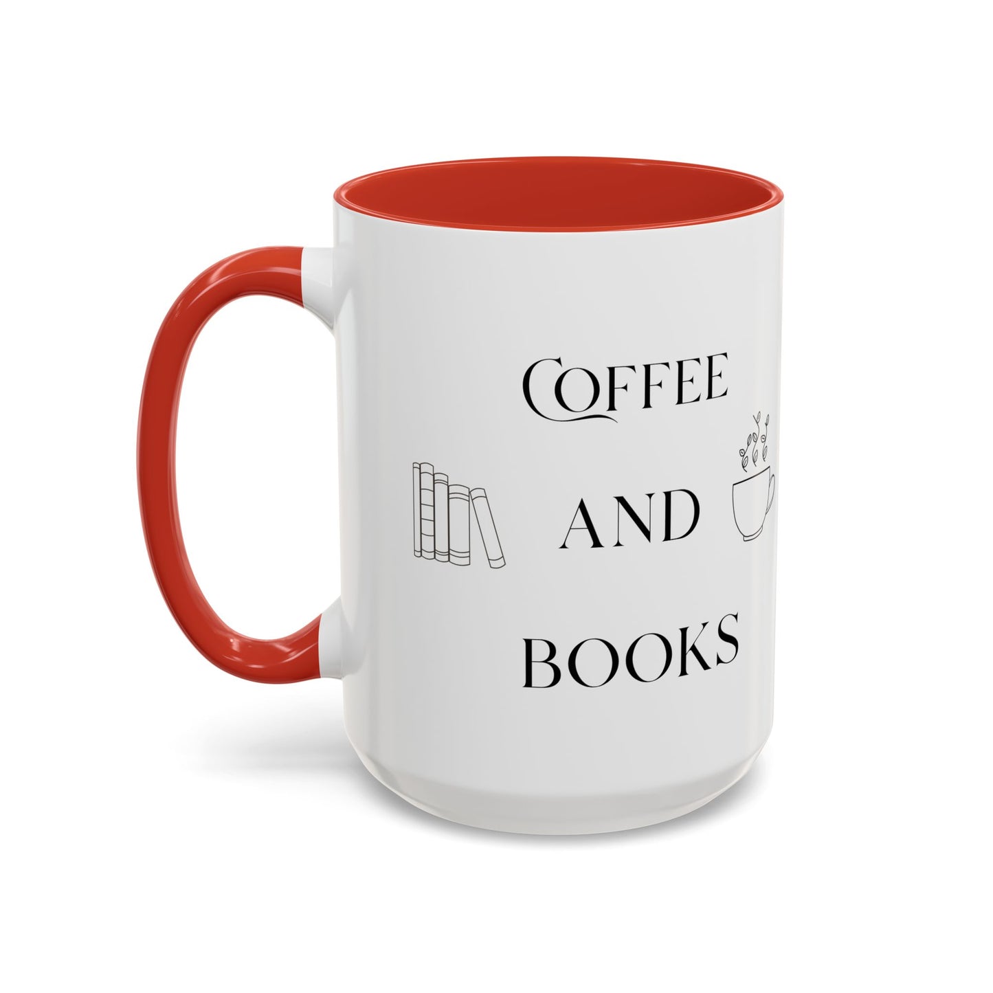 Cute Cozy Coffee & Books Accent Mug — 11/15oz