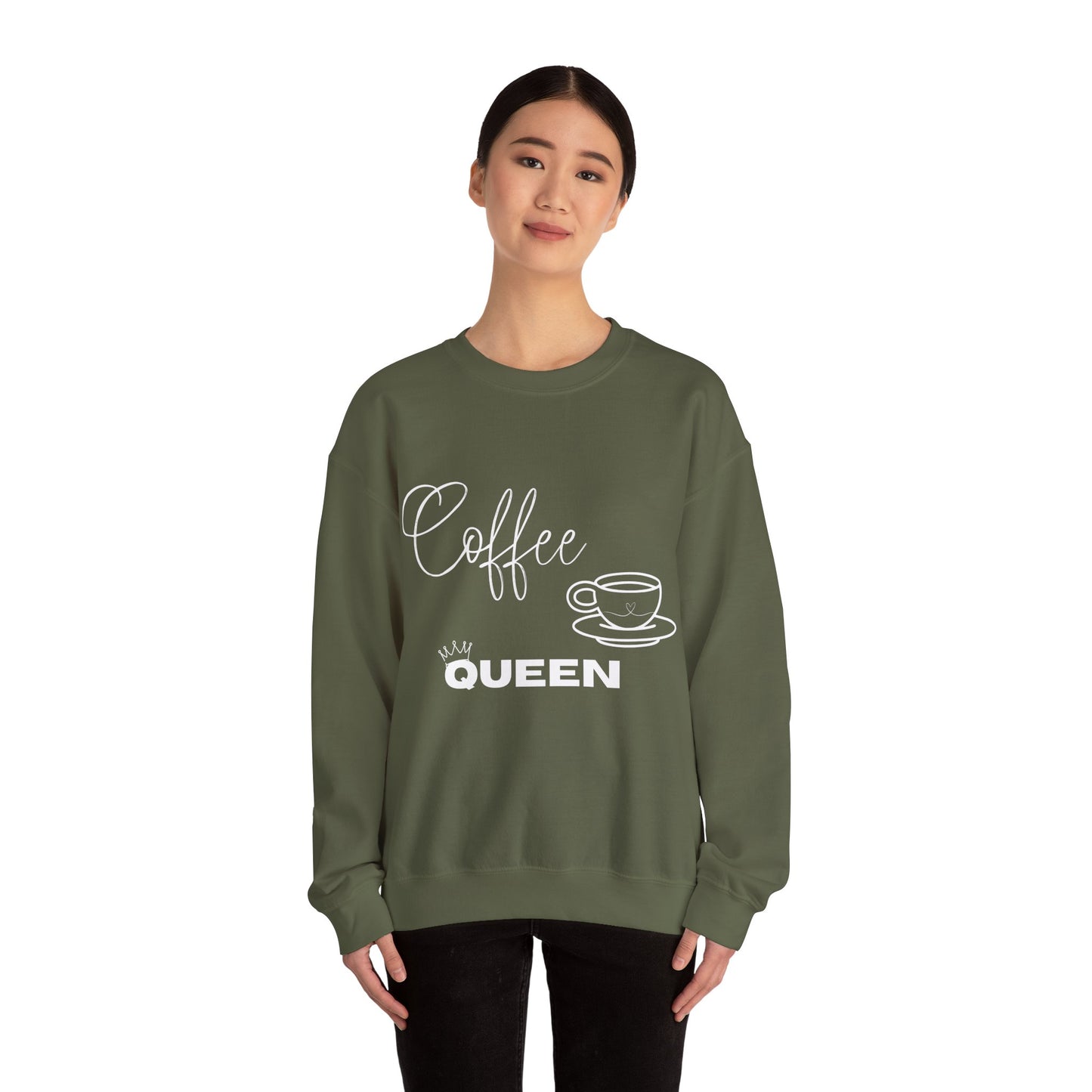 Coffee Queen Sweatshirt — Cozy Crewneck for Coffee Lovers