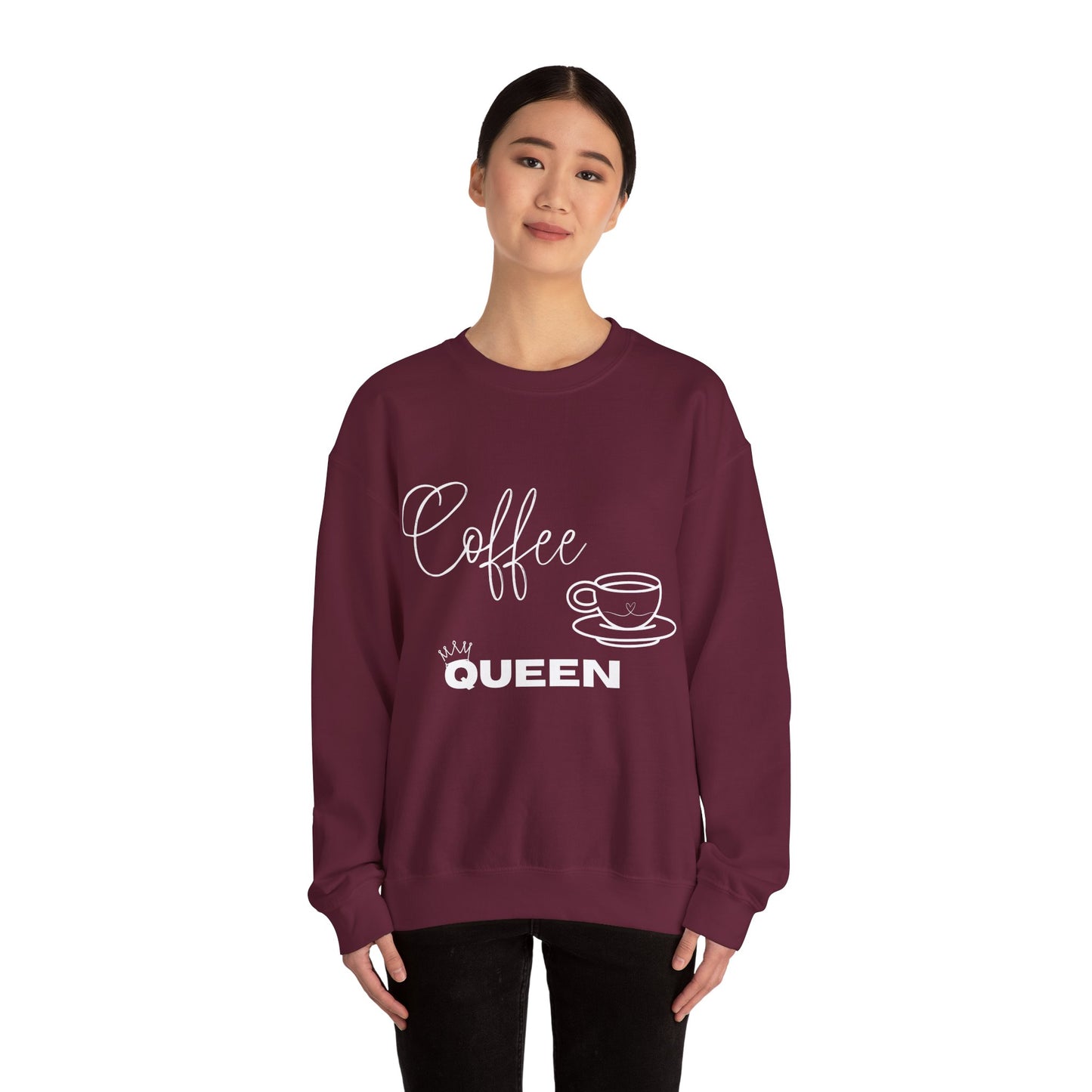 Coffee Queen Sweatshirt — Cozy Crewneck for Coffee Lovers