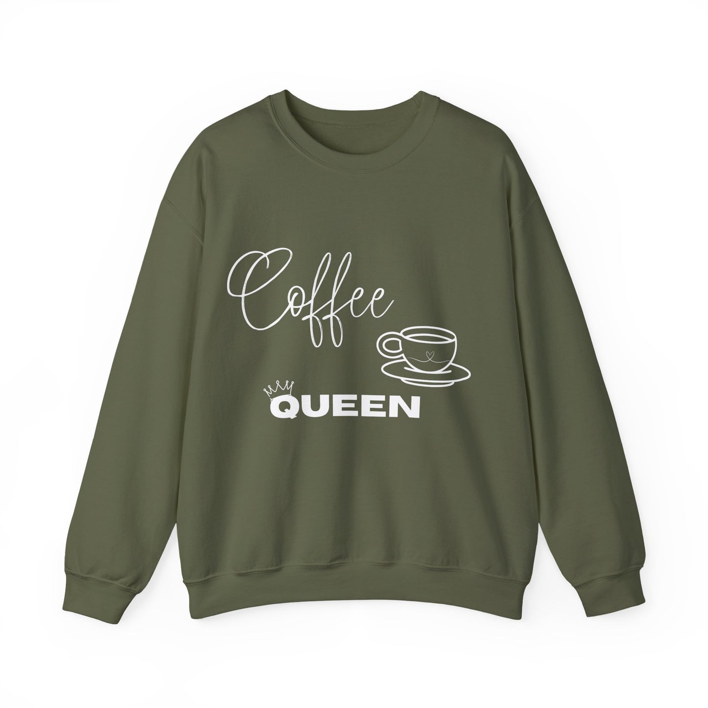 Coffee Queen Sweatshirt — Cozy Crewneck for Coffee Lovers