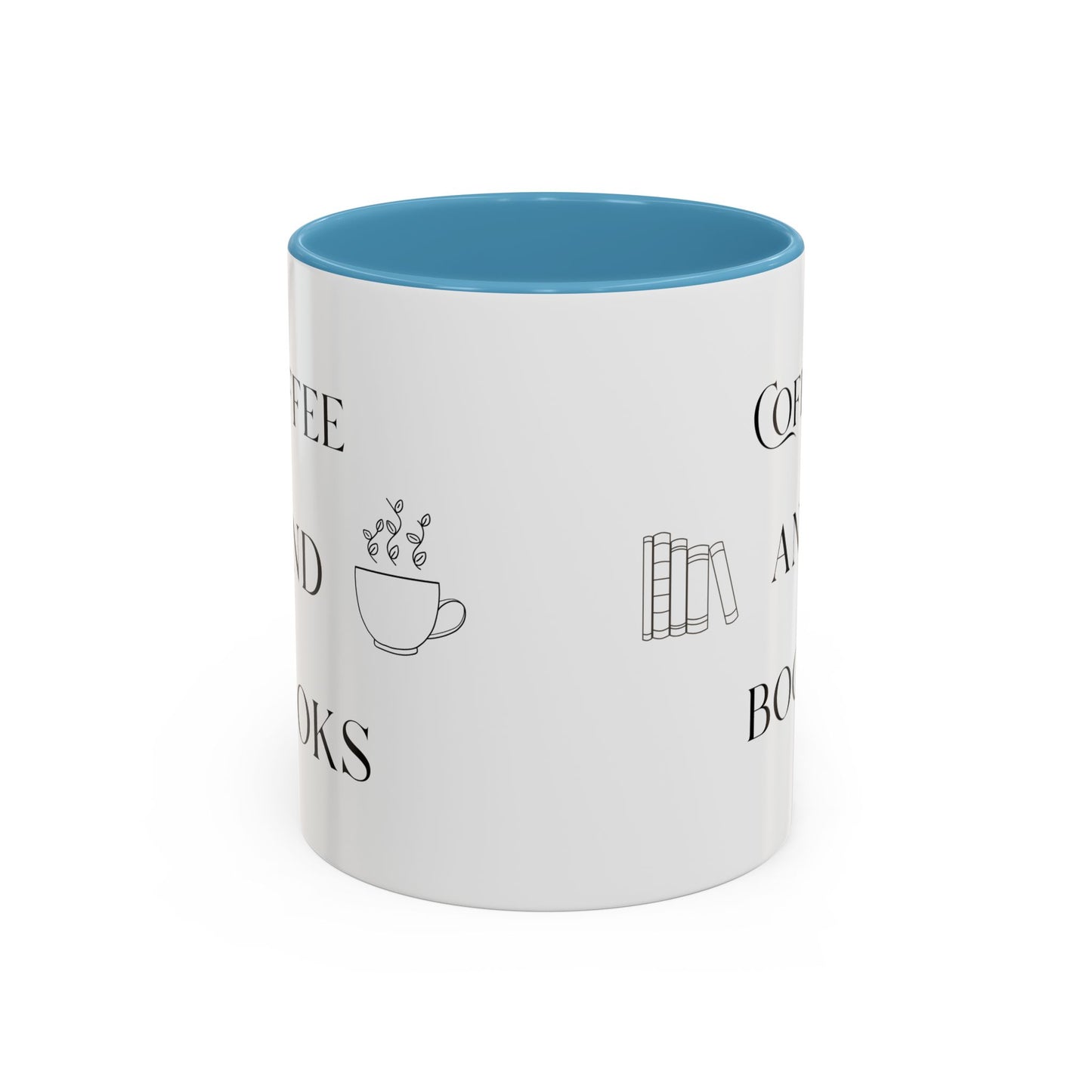 Cute Cozy Coffee & Books Accent Mug — 11/15oz