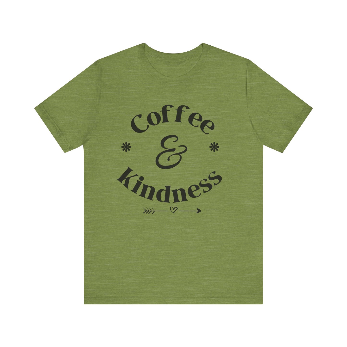 Coffee & Kindness T‑Shirt — Positive Quote Tee for Coffee Lovers