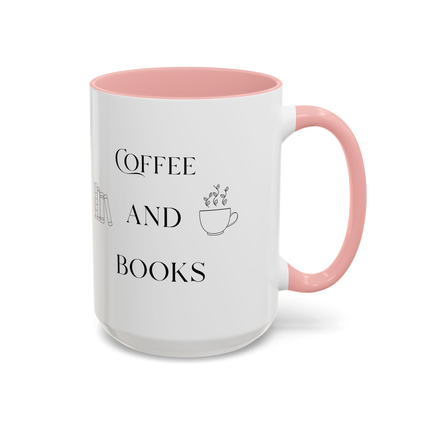 Cute Cozy Coffee & Books Accent Mug — 11/15oz